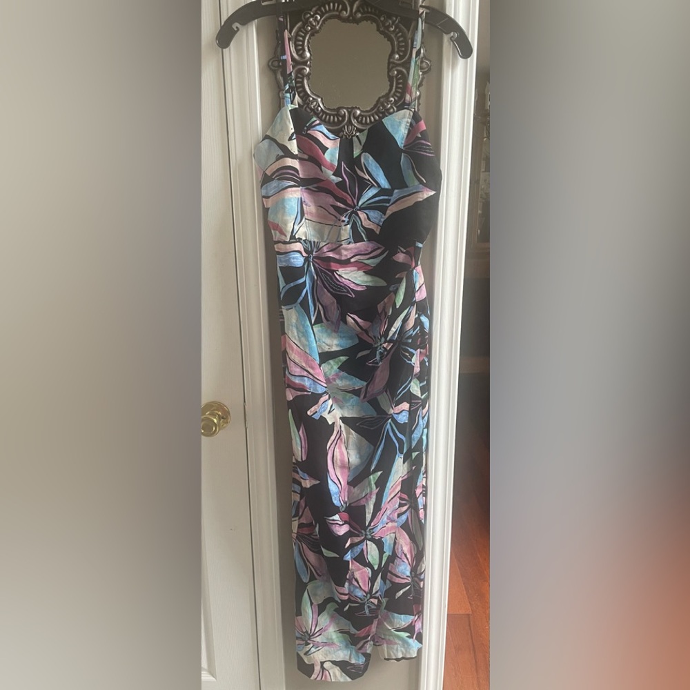 ZARA tropical linen dress